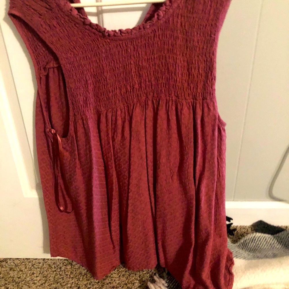 Red short sleeve summer shirt